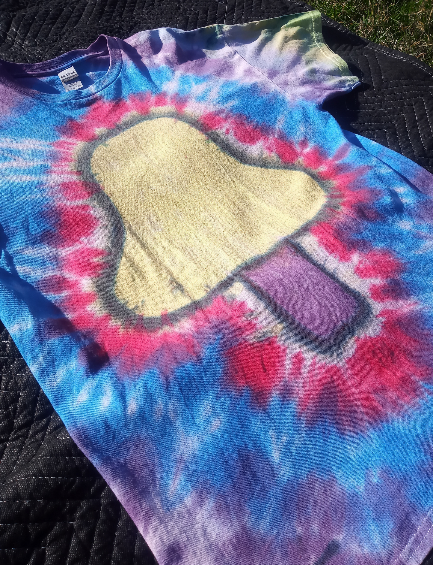Yellow Mushroom Design Tie Dye