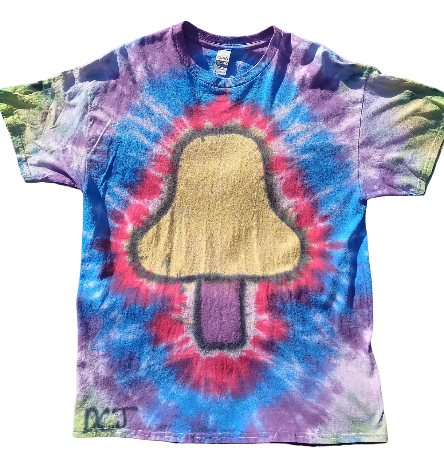 Yellow Mushroom Design Tie Dye