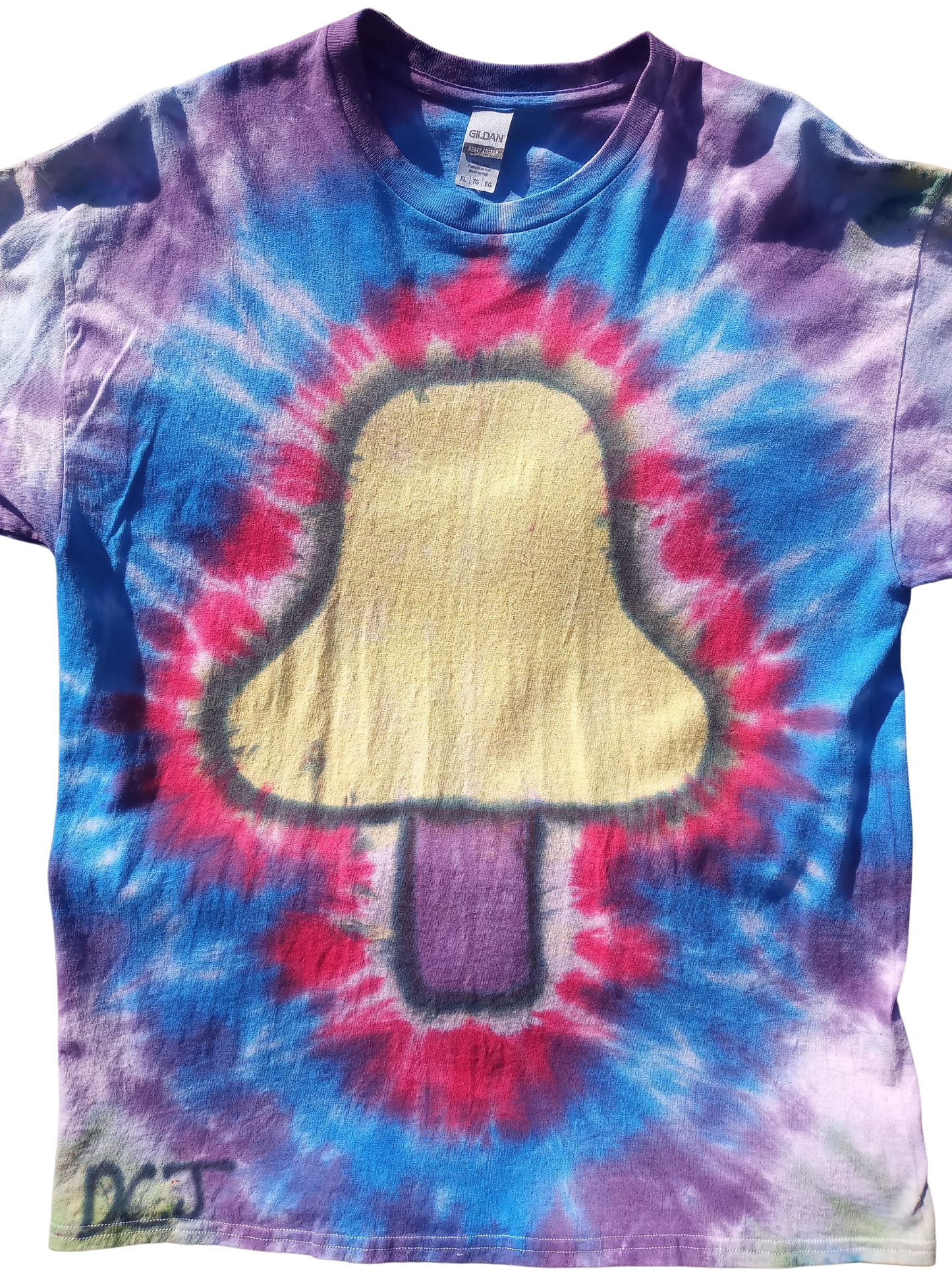 Yellow Mushroom Design Tie Dye