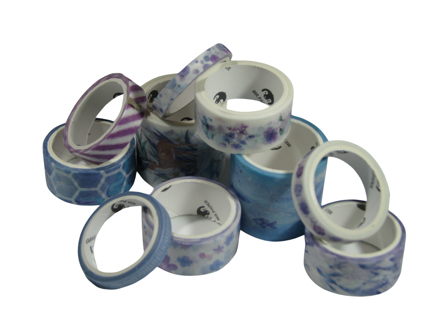 10 Pack Set of Washi Tape Rolls