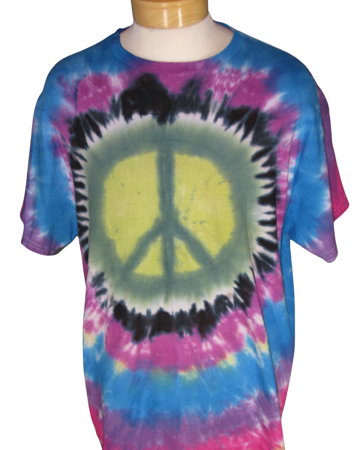 Olive Green Peace Sign Tie Dye