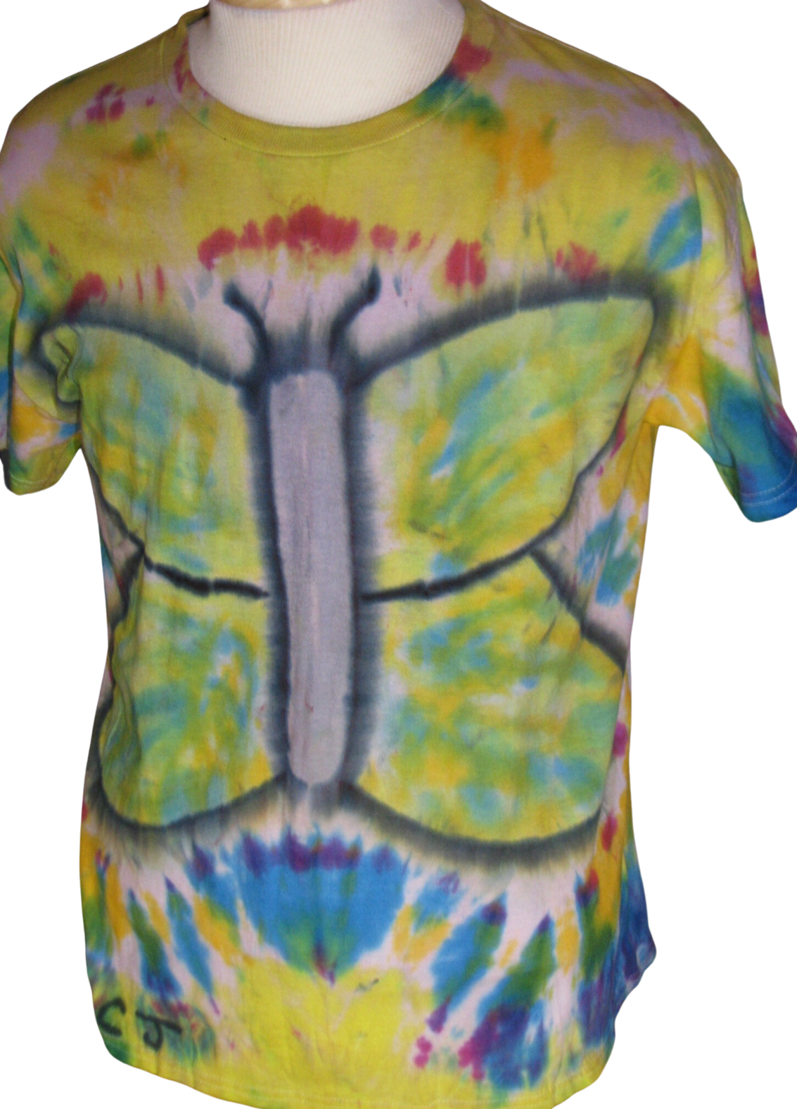 Yellow Butterfly Tie Dye
