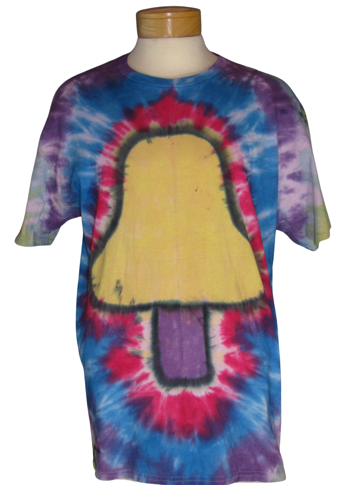 Yellow Mushroom Design Tie Dye