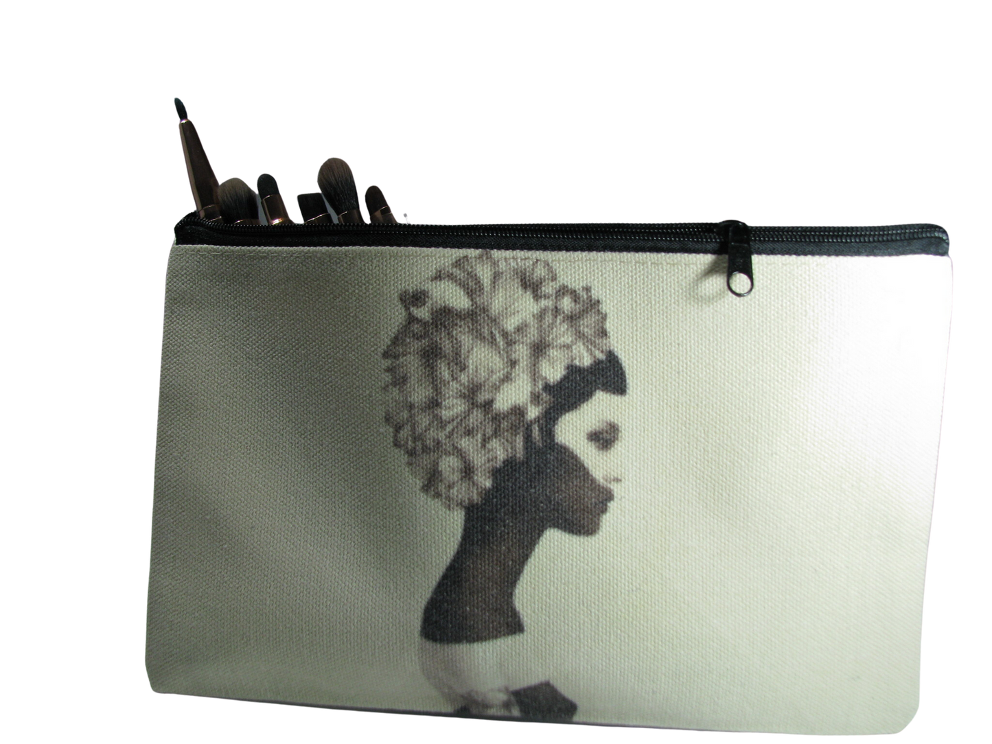 Black and White Mask Small Canvas Bag