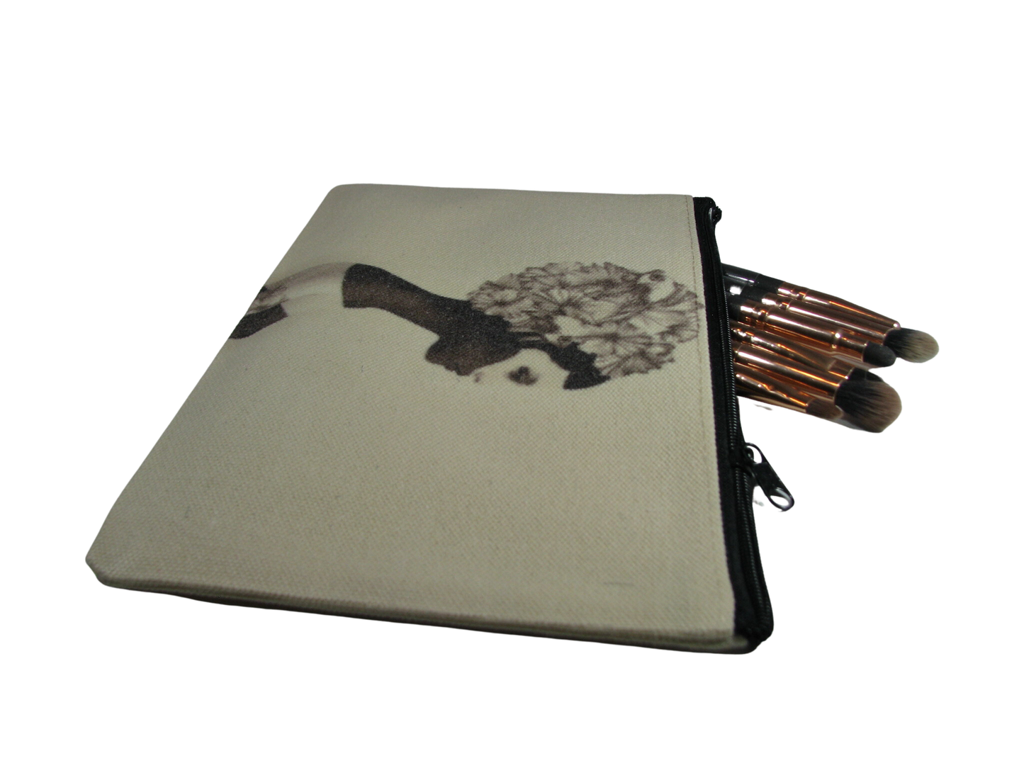 Black and White Mask Small Canvas Bag