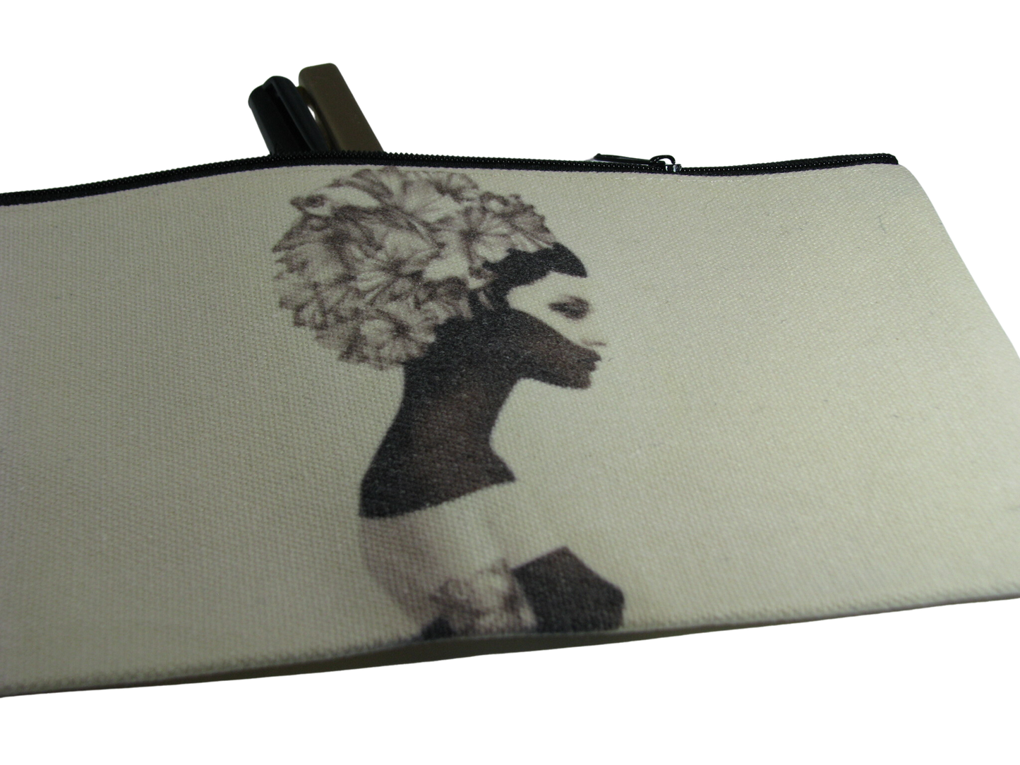 Black and White Mask Small Canvas Bag
