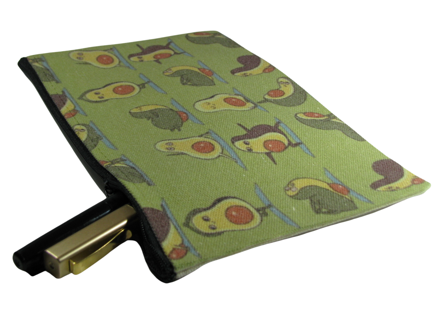 Avocado Doing Yoga Small Canvas Bag